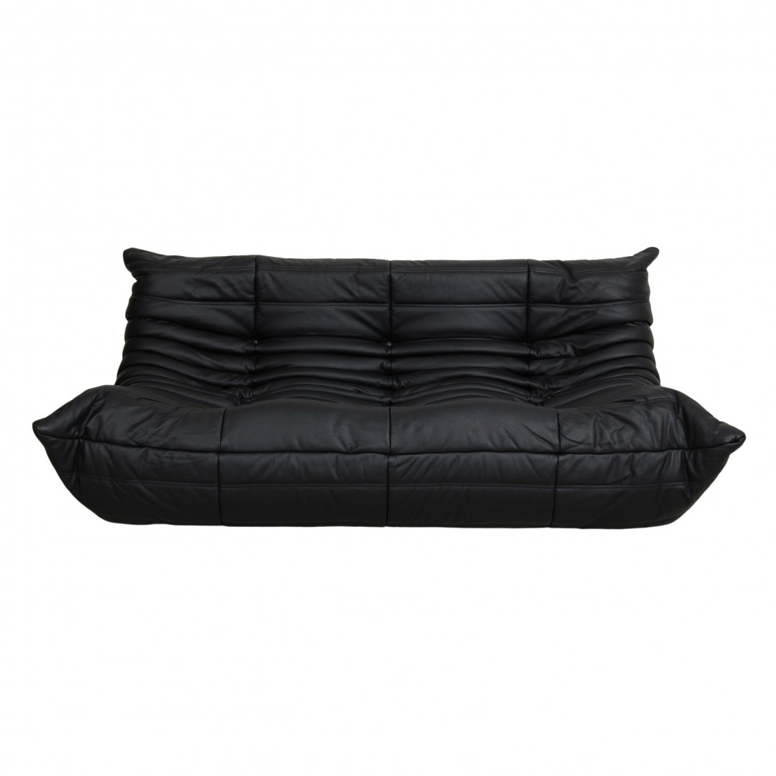 Buy TOGO 3 seater sofa in black leather CPHClassic